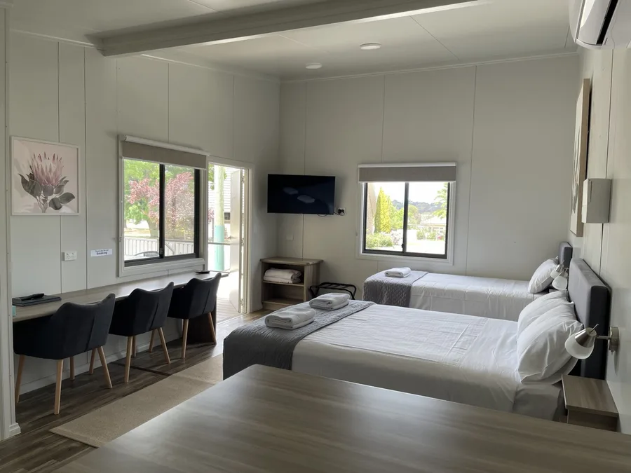 A quiet Cornwall House room set up as a comfortable base for a work trip