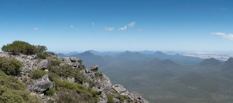 The Stirling Range on the horizon south of Kojonup
