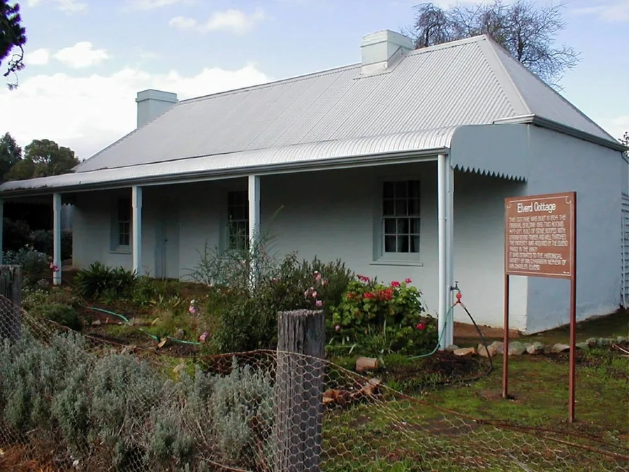 Elverd Cottage in Kojonup, a restored 1854 pensioner guard cottage with cottage garden